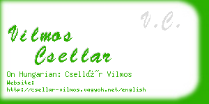 vilmos csellar business card